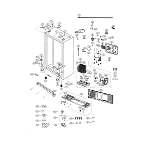 Cabinet Diagram and Parts List for RS25H5000BC AA-0000 Samsung Refrigerator