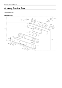 Control Box Assembly Diagram and Parts List for NE63T8311SS AA-03 Samsung Range