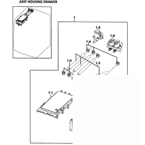 Housing Drawer Diagram and Parts List for WF328AAW XAA-02 Samsung Washer