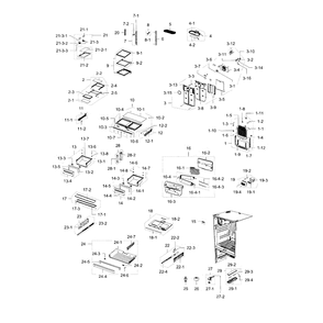 Refrigerator Diagram and Parts List for RFG238AARS XAA-02 Samsung Refrigerator