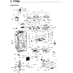 Refrigerator Diagram and Parts List for RF23J9011SG AA-05 Samsung Refrigerator