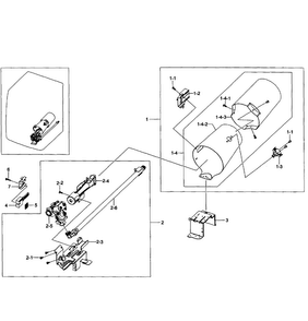 Burner Assy Diagram and Parts List for DV484GTHAWR A1-0001 Samsung Dryer