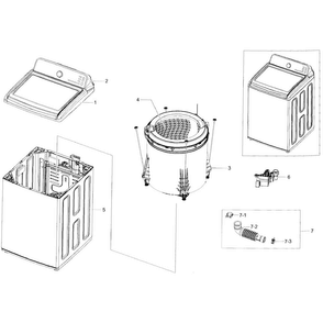 Part Location Diagram of DC61-00219N Samsung Clamp hose