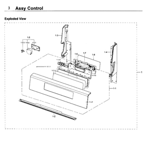 Control Diagram and Parts List for NX58K7850SG AA-0000 Samsung Range