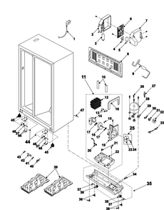 Part Location Diagram of DA63-00783C Samsung COVER-PCB PANEL;A-TOP,AB