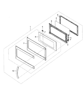 Part Location Diagram of DE61-01353A Samsung Handle Support