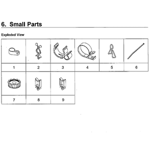Small Diagram and Parts List for WA40J3000AW AA-12 Samsung Washer