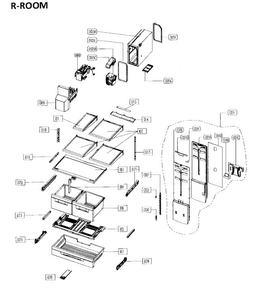 Inner Asy Diagram and Parts List for 11173042610  Kenmore Refrigerator