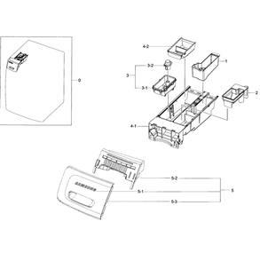 Drawer Diagram and Parts List for WF45K6200AZ A2-11 Samsung Washer