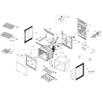 Main Assy Diagram and Parts List for NE59J7630SS AA-0002 Samsung Range