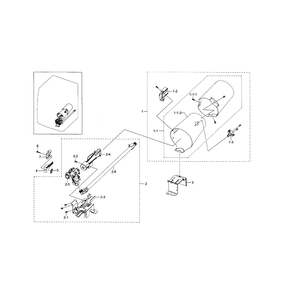 Duct And Burner Diagram and Parts List for DV433GTGJWR A1-01 Samsung Dryer