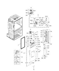 Fridge Door L Diagram and Parts List for RF28HMEDBSR AA-0009 Samsung Refrigerator