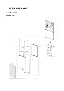 Right Refrigerator Door Diagram and Parts List for RF23A967512 AA-00 Samsung Refrigerator