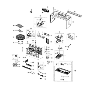 Part Location Diagram of DE97-00754A Samsung Assembly GUIDE-STIRRER AIR;P