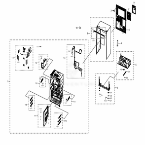 Cabinet 1 Diagram and Parts List for RF28N9780SR (AA)(0002) Samsung Refrigerator