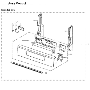 Control Diagram and Parts List for NX58J7750SS AA-01 Samsung Range