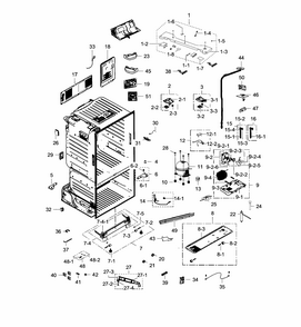Cabinet Diagram and Parts List for RF23HCEDTSR AA-0003 Samsung Refrigerator