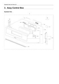 Control Box Assembly Diagram and Parts List for NX58T7511SS AA-00 Samsung Range