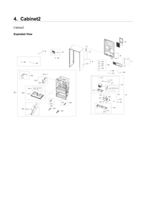 Cabinet 2 Diagram and Parts List for RF24R7201SR AA-02 Samsung Refrigerator