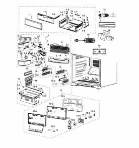 Part Location Diagram of DA61-07850A Samsung Slide rail