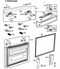 Part Location Diagram of DA67-02061B Samsung Handle Cap Right