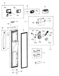 Part Location Diagram of DA97-04568Y Samsung Gasket Assembly