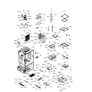 Fridge Diagram and Parts List for RF28HDEDPBC AA-0005 Samsung Refrigerator