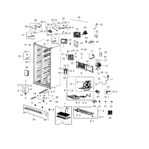 Part Location Diagram of DA97-14637C Samsung Drain Water Tray Assembly