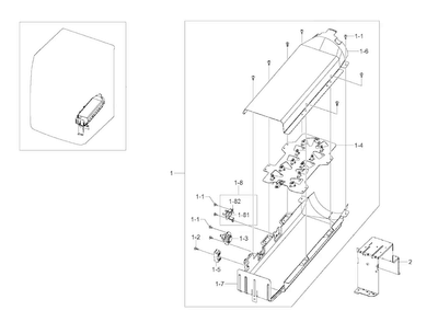 Duct Heater Diagram and Parts List for DV457EVGSGR AA-0000 Samsung Dryer