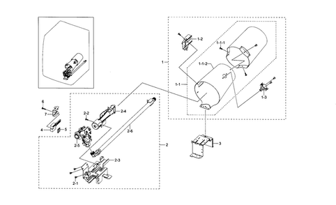 Duct & Burner Diagram and Parts List for DV433GTGJWR A1-0000 Samsung Dryer