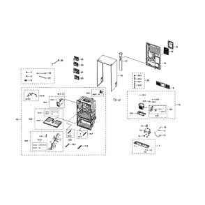 Cabinet 2 Diagram and Parts List for RF22NPEDBSR AA-01 Samsung Refrigerator