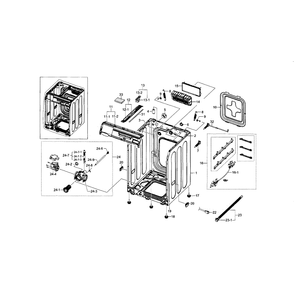 Frame And Cover Diagram and Parts List for WF448AAP XAA-05 Samsung Washer