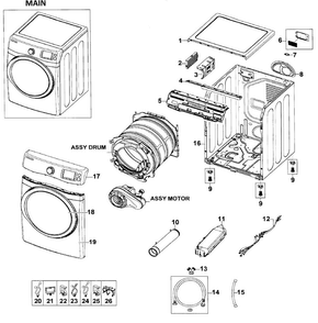 Part Location Diagram of DC97-16022B Samsung Touchpad Control Panel Assembly
