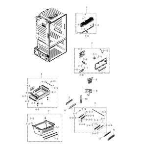 Part Location Diagram of DA81-06004A Samsung Basket