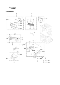Freezer Parts Diagram and Parts List for RF28JBEDBSR AA-08 Samsung Refrigerator