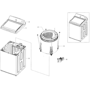 Part Location Diagram of DC97-17007D Samsung Cover