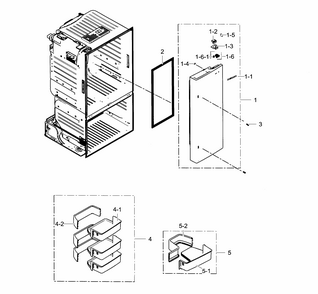 Refrigerator Door R Diagram and Parts List for RF263BEAEWW AA-0002 Samsung Refrigerator