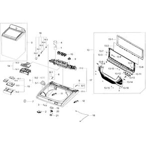 Part Location Diagram of DC67-00637B Samsung Hinge Cap