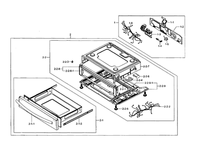 Drawer Diagram and Parts List for NX58F5700WS AA-0001 Samsung Range
