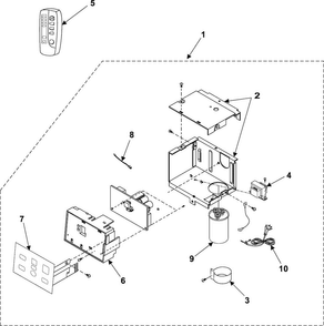 Control Assembly Diagram and Parts List for AW149CB XAA Samsung Air Conditioner