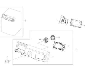 Control Panel Diagram and Parts List for WF455ARGSGR A2-0000 Samsung Washer