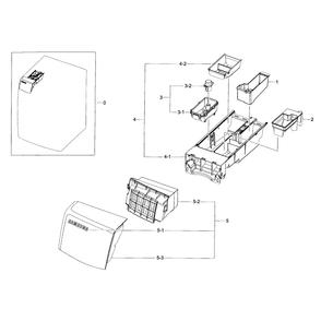 Drawer Diagram and Parts List for WF433BTGJWR A2-0000 Samsung Washer