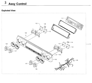 Control Diagram and Parts List for NE58K9500SG AA-0000 Samsung Range