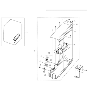 Duct Heater Diagram and Parts List for DV395ETPASU A1-0000 Samsung Dryer