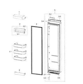 Part Location Diagram of DA91-03634L Samsung Assembly DOOR FOAM REF;POLAR