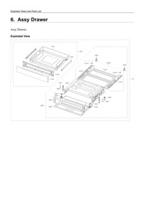 Drawer Assembly Diagram and Parts List for NE63T8311SS AA-00 Samsung Range