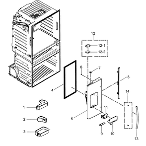 Left Door Diagram and Parts List for RF4267HABP XAA-0000 Samsung Refrigerator