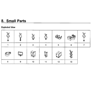 Small Diagram and Parts List for WF45M5500AP A5-0011 Samsung Washer