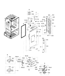 Fridge Door L Diagram and Parts List for RF28HFEDBSR AA-0007 Samsung Refrigerator