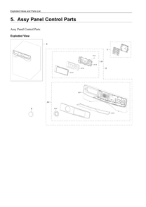 Part Location Diagram of DC64-03663A Samsung Encoder Window